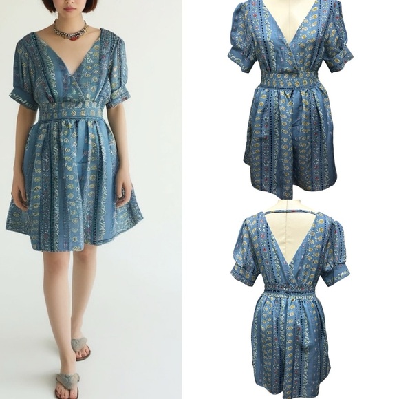 ASOS Dresses & Skirts - 129 ASOS | EUC Elegant Blue Floral Mini Dress (size S)